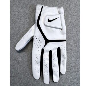 Nike Golf Glove Men's XL Left Hand White Black Leather New 3111-TA Breathable‎